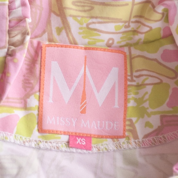 Missy Maude Pink & Green Golf Girl Print Tank Top - Picture 2 of 7